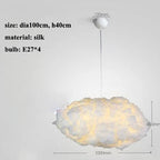 LED Cloud Chandelier: Floating Cotton Cloud Pendant Lamp for Nursery, Living Room, Kids Room
