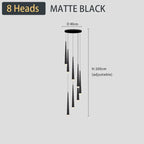 Modern LED Stair Chandelier for Duplex Apartment, Nordic Design for Bedroom, Restaurant, Bar.