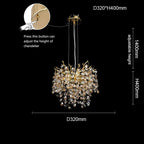 Crystal Sunflower Branch Chandelier: Luxurious Indoor Branch-Shaped Light