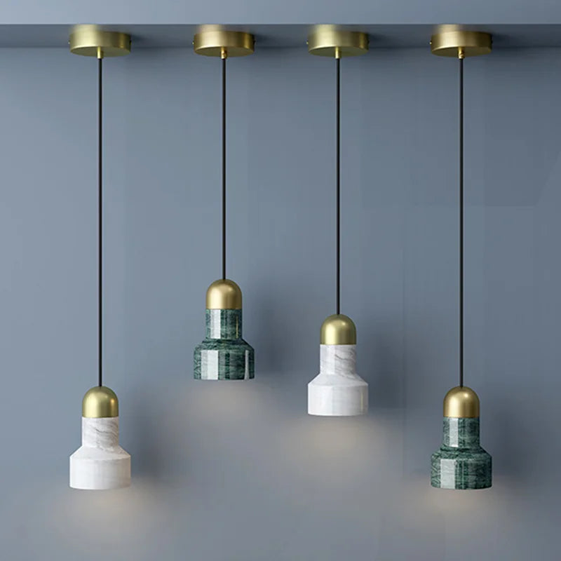 Marble Pendant Chandelier for Kitchen, Restaurant, Bar, and Bedside Lighting