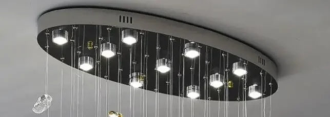 Crystal Dining Chandelier: Elegant Stone Decorative Lighting for Living Room