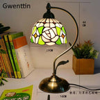 Stained Glass Tiffany Bedside Table Lamp for Home Bedroom Decor