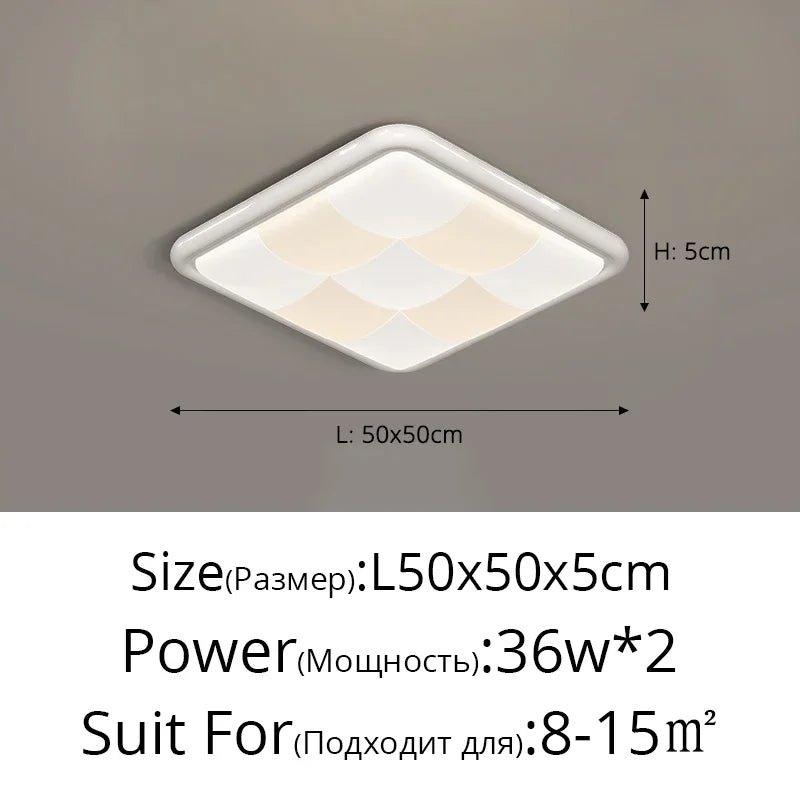Cream Style LED Ceiling Lights - Modern, Simple, Atmospheric Lighting for Home