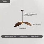 Wood Ceiling Chandelier: Japanese-Inspired LED Pendant Light for Home, Kitchen, and Teahouse