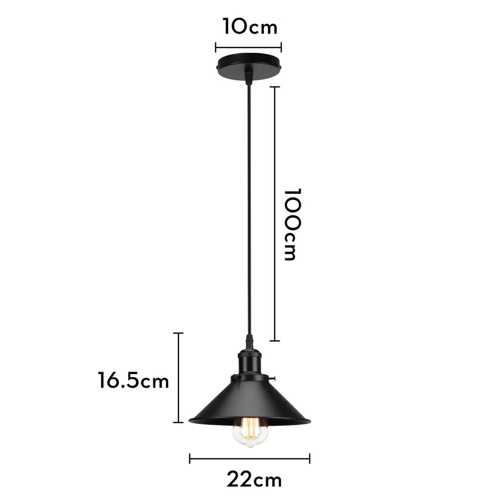 Iron Pendant Light for Dining Room, Kitchen, and Bedroom