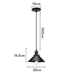 Iron Pendant Light for Dining Room, Kitchen, and Bedroom