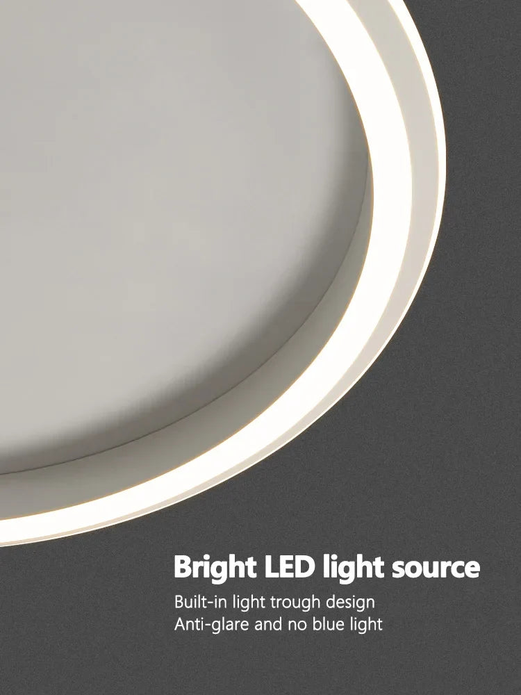 Modern Round Ceiling LED Lamp for Bedroom, Minimalist Design for All Rooms