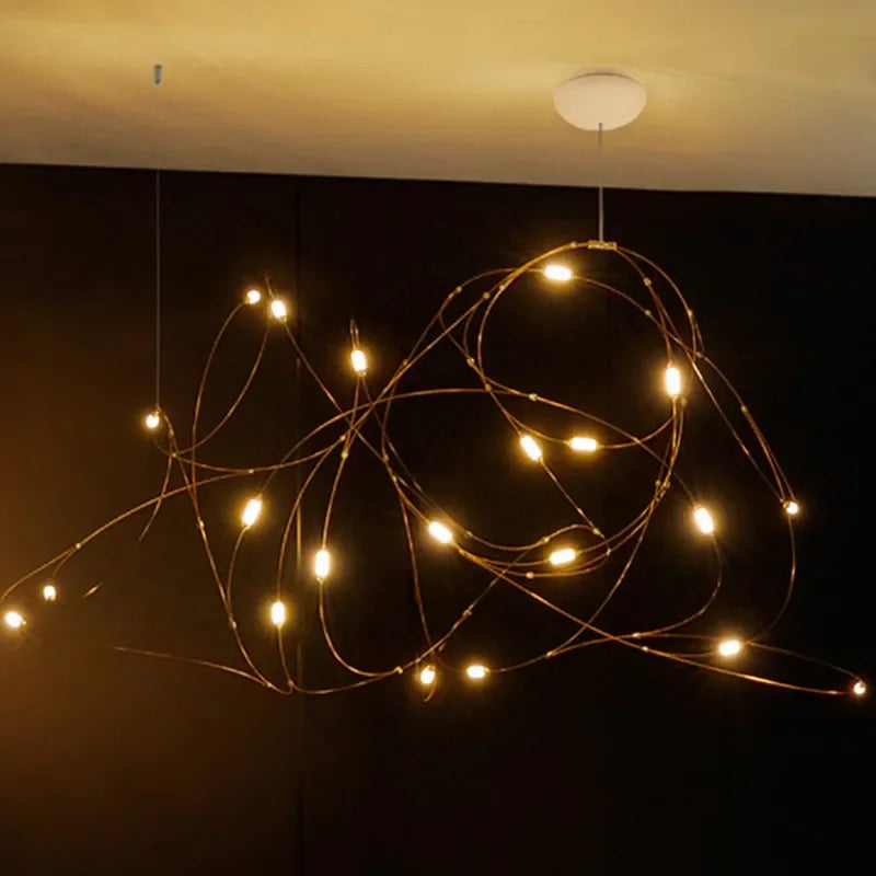 Quasar Chandelier: Nordic Moooi Flock Firefly Designer Lamp for Luxury Spaces