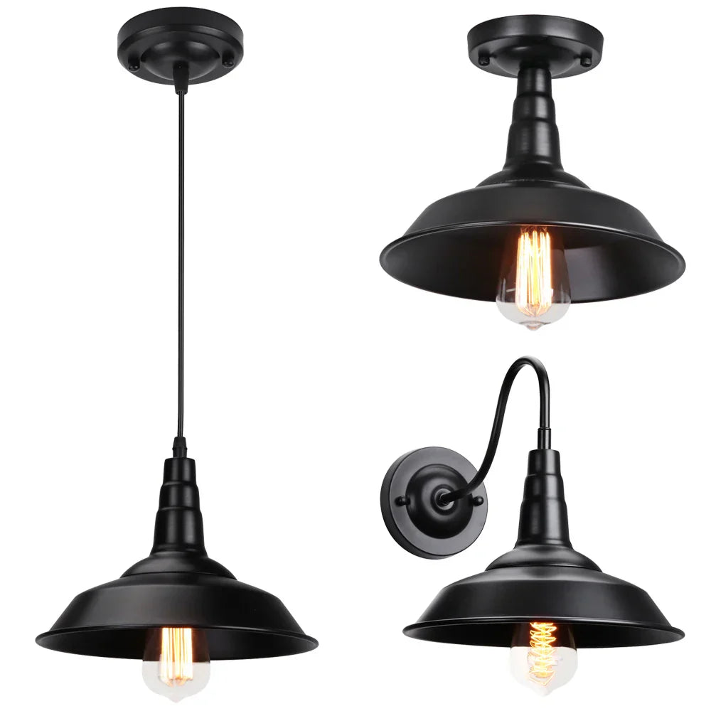 Industrial Pendant Lamp: Modern Retro Loft Chandelier for Kitchen, Living Room.