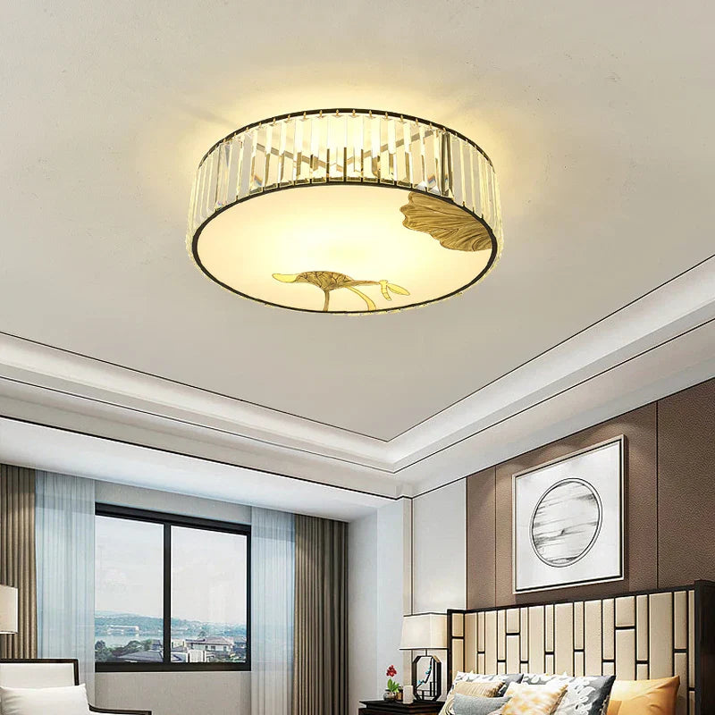 Crystal Chinese Style Ceiling Light for Living Room and Bedroom