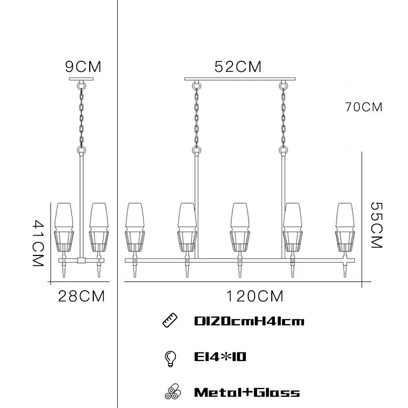 Gold Lustre Glass Chandelier: Modern Luxury Pendant for Living, Dining, Bedroom