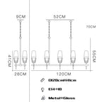 Gold Lustre Glass Chandelier: Modern Luxury Pendant for Living, Dining, Bedroom