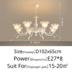 Lily Of The Valley Glass Chandelier Light: Modern Cream Wind Lamp for Living Room & Bedroom
