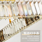 Crystal Chandelier LED Ceiling Light for Bedroom, Dimmable Luxury Foyer Lighting