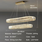 Crystal Pendant Chandelier: Modern Luxury LED Ceiling Light Fixture