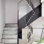 LED Staircase Chandeliers: Modern Pendant Light Lamps for Living Room Decor