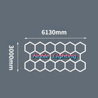 Aluminum Housing Hexagon LED Light Bar Detailing Light 5X12M Honeycomb Ceiling Lamp