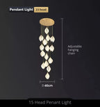 Ceramic Petal Hanging Chandelier - Elegant Décor for Hotel, Restaurant, and Home