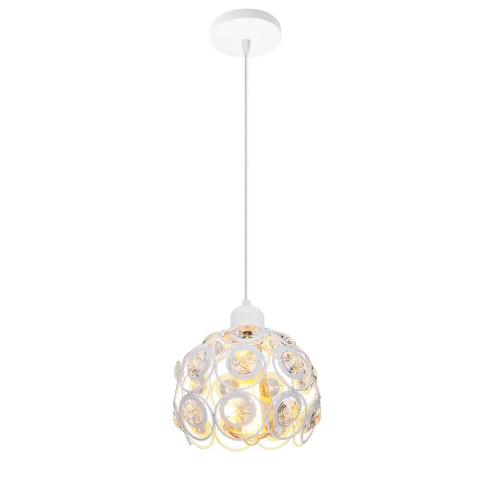 Crystal K9 Pendant Lamp: Modern Industrial Lighting for Bedroom and Kitchen