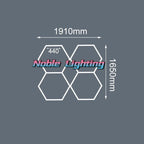 Honeycomb Hexagon LED Garage Light: Bright Ceiling Lighting for Auto Body Repair & Workshop.