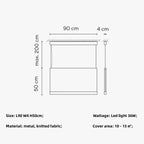 Modern Minimalism Dining Room Fabric Pendant Light