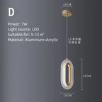 Rotatable LED Pendant Lamp for Modern Indoor Living Room Art Decor Lighting