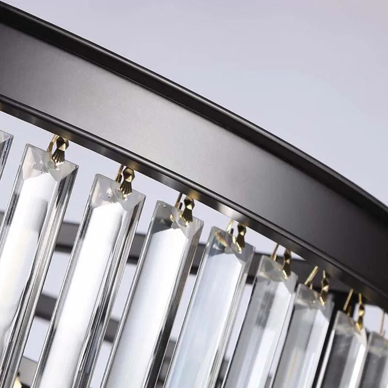 Crystal Prism Chrome Ceiling Light for Home Hotel Restaurant Decoration