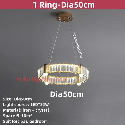 Nordic Crystal Ceiling Chandelier LED Indoor Lighting