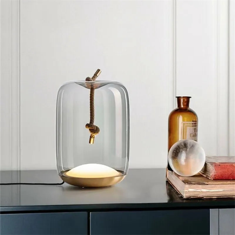 Brokis Knot Table Lamp Glass Nordic Light for Living Room Bedroom Decor.