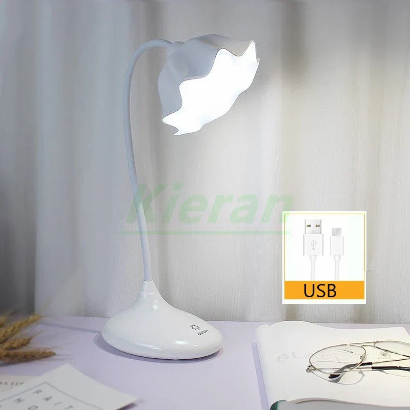 Lotus Floor Lamp: Modern LED Desk Lamp for Bedroom Study Living Room