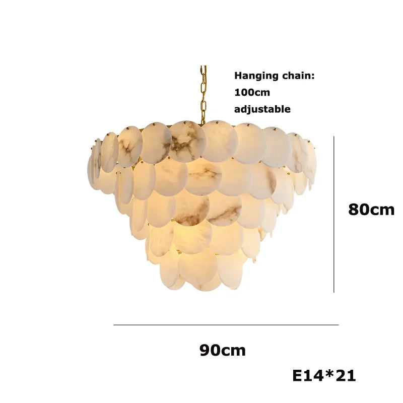 Marble Design Modern Chandelier for Living Room Bedroom Dining Ceiling Light