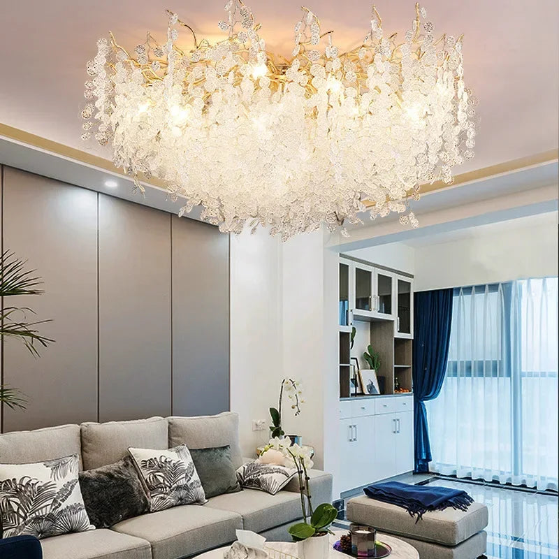 Money Tree Crystal Ceiling Chandelier