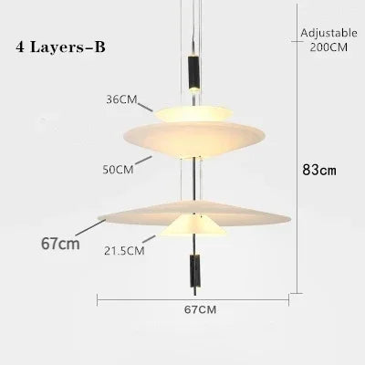 Modern LED Saucer Pendant Lamp for Dining Table and Bar