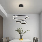 Modern Curve Ring LED Pendant Chandelier for Living Dining Bedroom