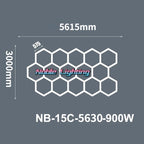 Hexagon LED Ceiling Light for Barbershop and Garage Hair Salon