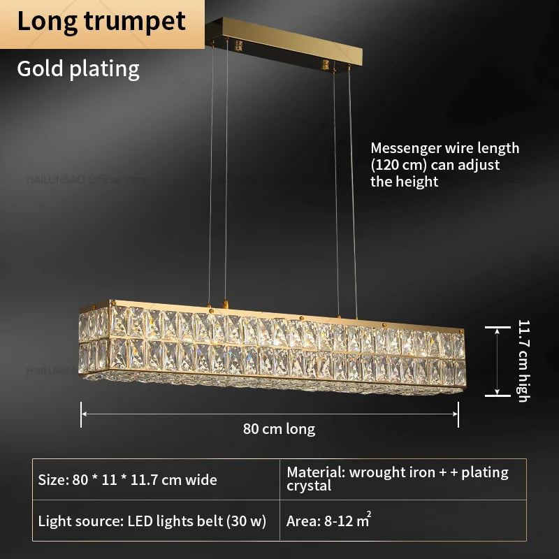 Crystal Chandelier: Modern Luxury Lighting for Living Room, Restaurant, and Villa