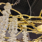 Luxury Crystal Tassel Pendant Chandelier for Living Room Dining Hotel Hall