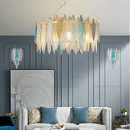Glass Chandelier Light for Living Room, Bedroom, Dining: Luxury Art Designer Lighting