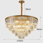 Crystal Chandelier Stair Pendant Light Interior Lighting for Modern Home Decor