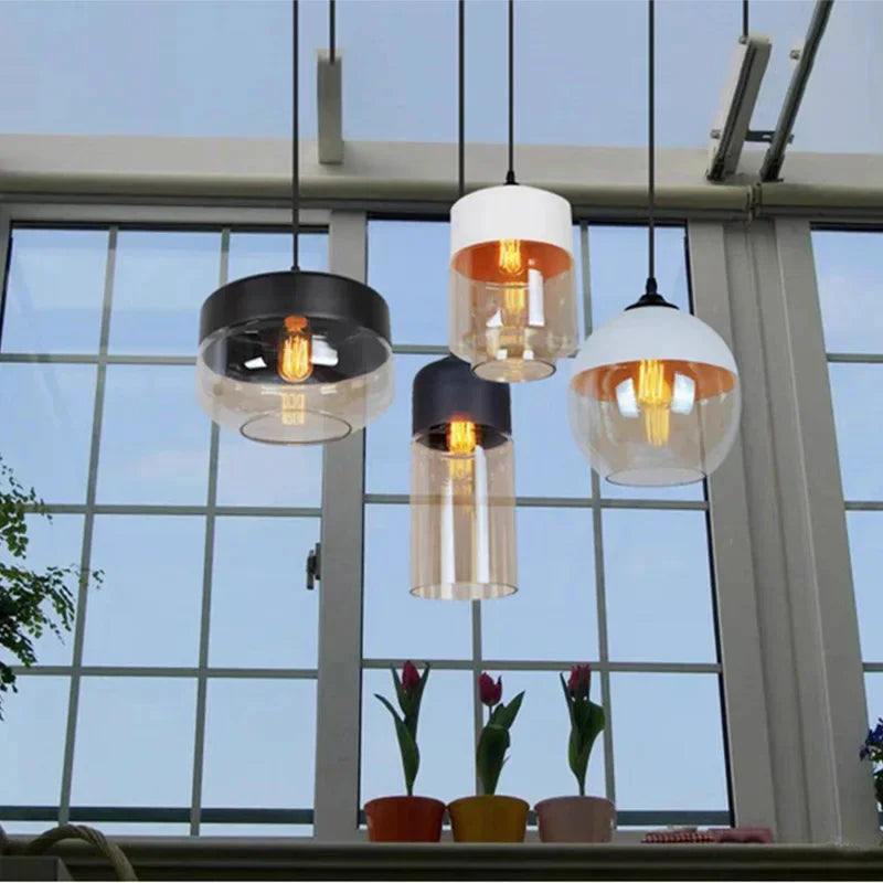 Glass Loft Chandelier for Home Living Room Restaurant Bedroom