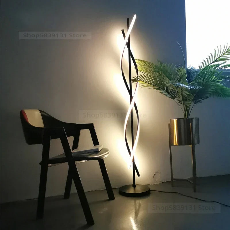 LED Acrylic Art Floor Lamp Modern Home Décor Living Room Bedroom Light