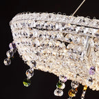 Oval LED Crystal Chandelier for Modern Living Dining Room Decor