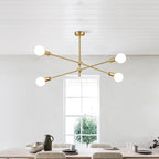 Magic Bean Iron Chandelier: Modern Nordic LED Fixture for Living Room & Bedroom
