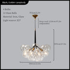 Glass Balls Ceiling Pendant Lights Minimalist Living Room Chandelier Shop Bar Decor