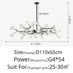 Branch Shape Firefly Ceiling Chandelier G4 Led Lighting Indoor Hanging Lamp