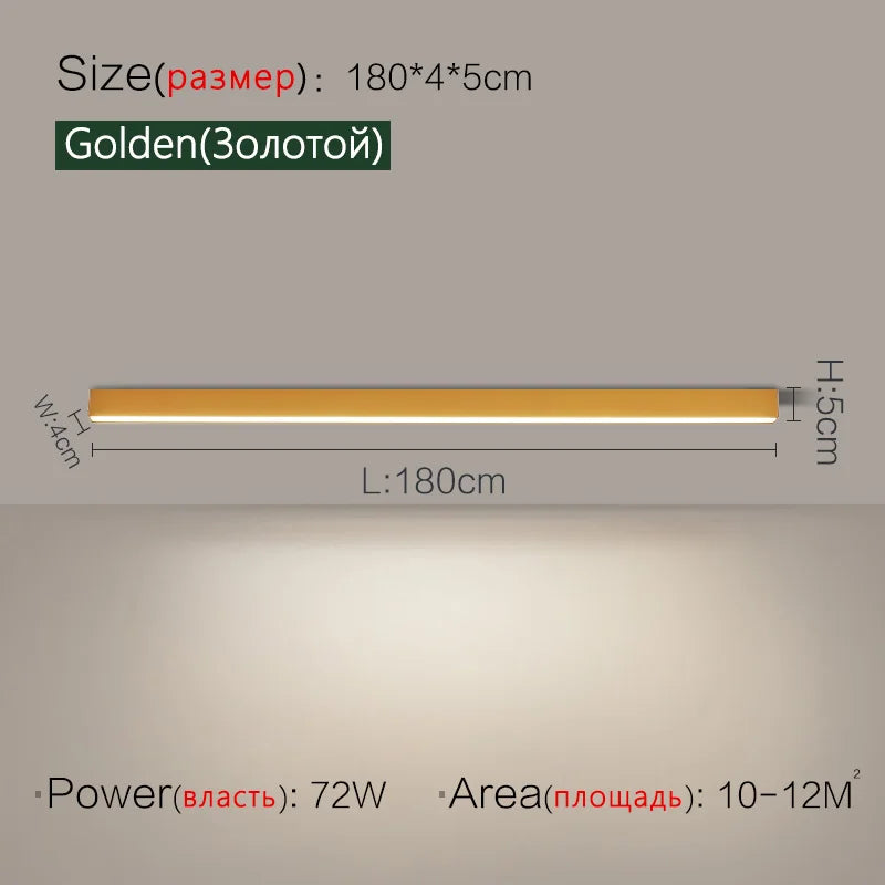 Long Strip LED Ceiling Lights for Balcony, Bedroom, Kitchen, Living Room Decor