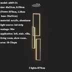 Modern LED Aluminum Pendant Chandelier for Living Room Staircase LOFT