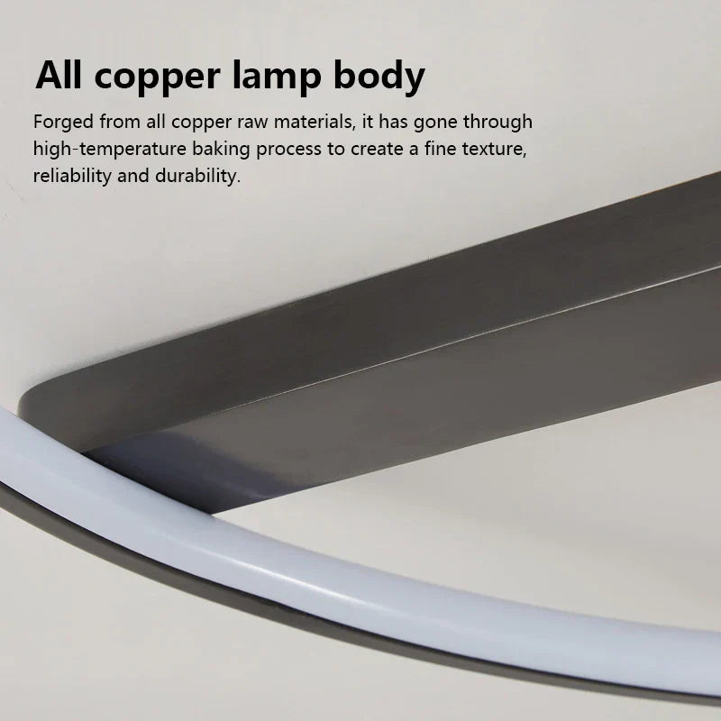 Modern Circle LED Ceiling Lamp for Bedroom Study Living Room Decor