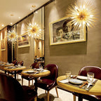 Dandelion Ball Chandelier: Nordic Modern Golden Bedroom & Restaurant Lamp