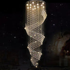 Modern Crystal Chandelier: Spiral Interior Design Luxury LED Crystal